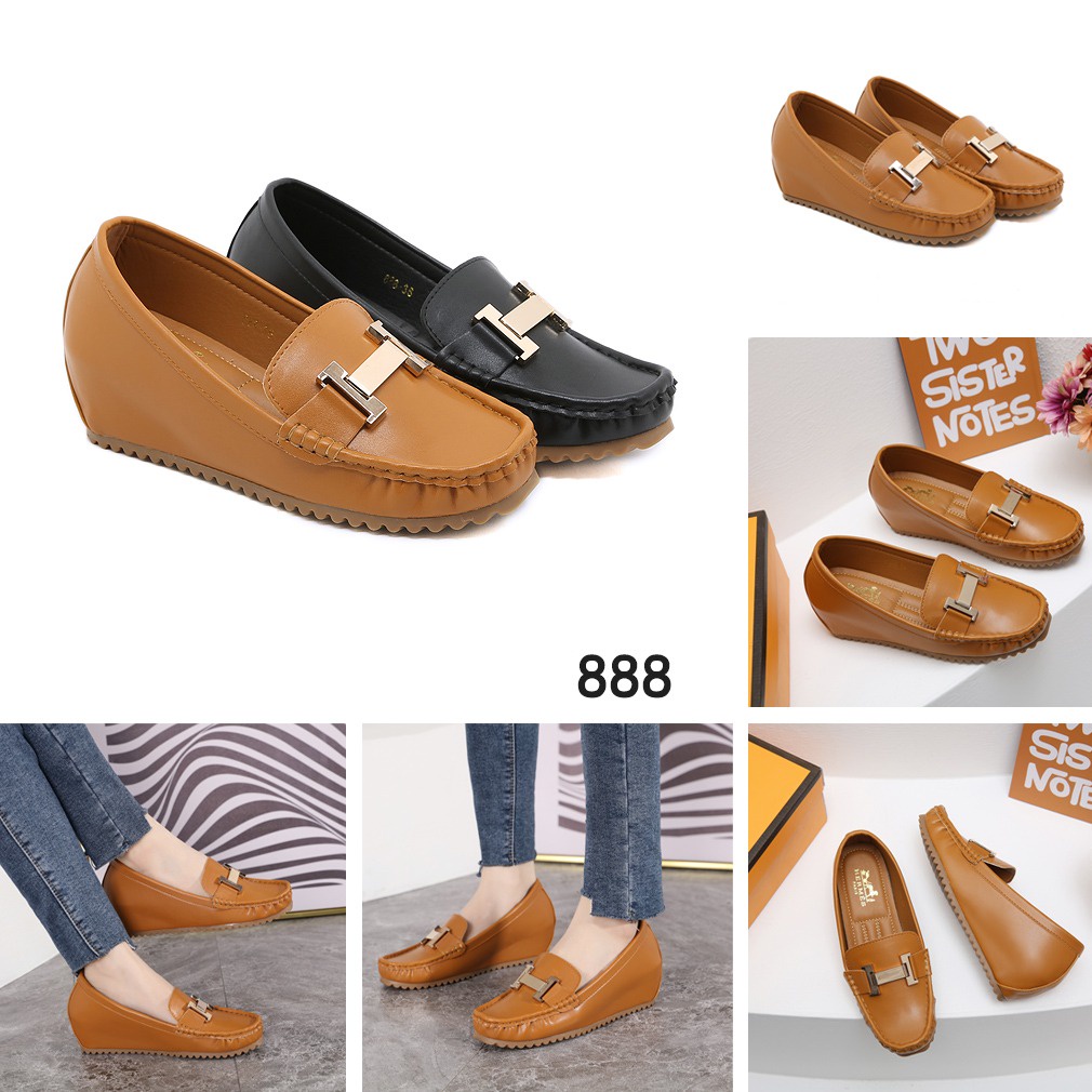 Leather Wedges Shoes 888