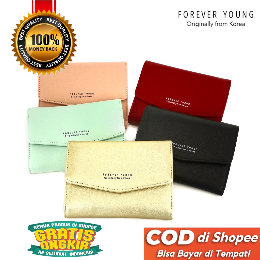 TOKOKOE - Dompet Wanita Cantik Model Pendek Korea Original Forever Young D3 Series