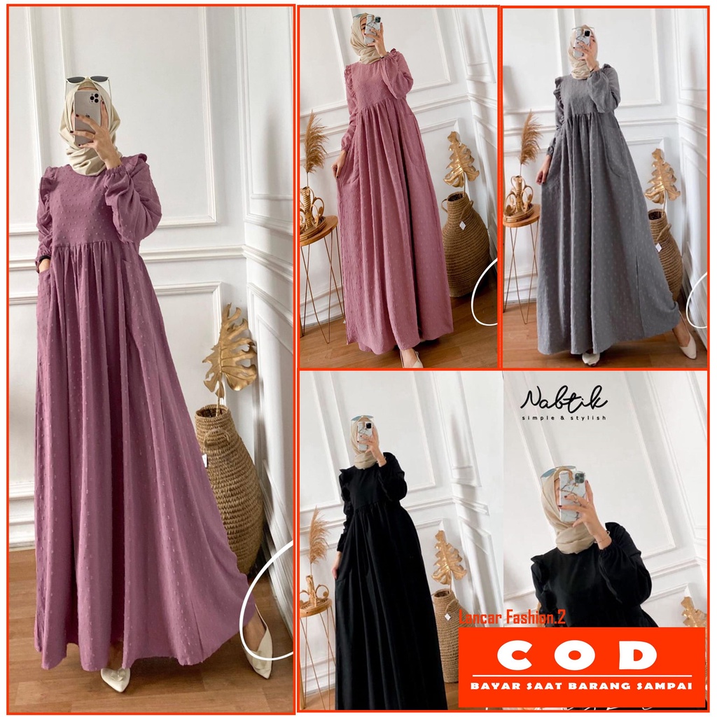 Gamis Dress Crinkle Air Flow Uragiri Best Seller