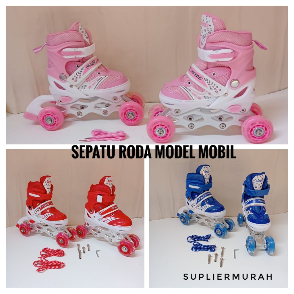 sepatu roda anak POWER inline model bajaj bisa model mobil bisa model bajaj free baut bajaj dan kunci L