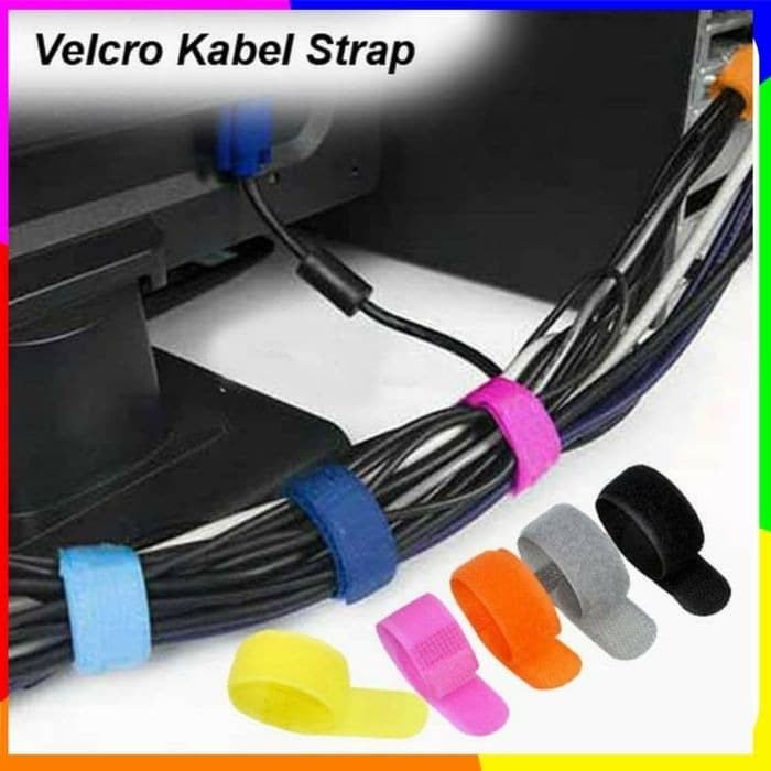 Pengikat Kabel Velcro Strap binder cable-pengikat / klip / penjepit kabel organizer