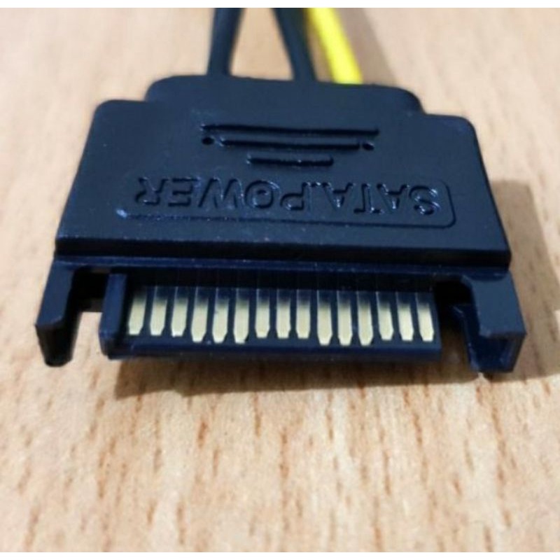 SKU-1280 KABEL SATA 15 PIN MALE TO DUAL FEMALE  SPLITTER CABANG LURUS