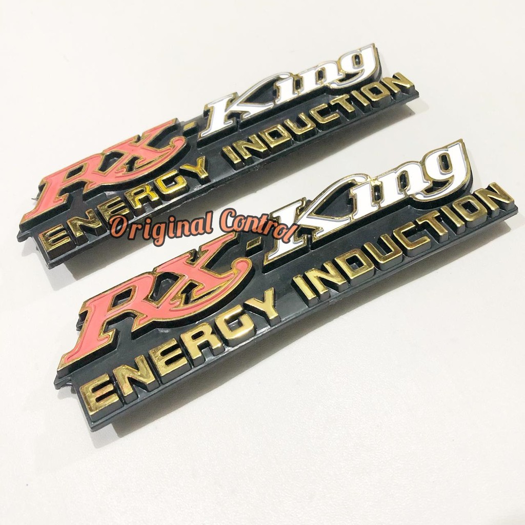 Emblem RX king ( isi 2pcs kanan kiri ) merah