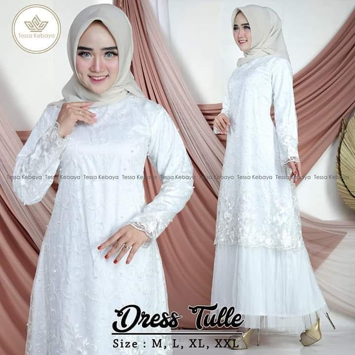 Stell DRESS TILLE Warna Putih / Pink / Milo / Cream