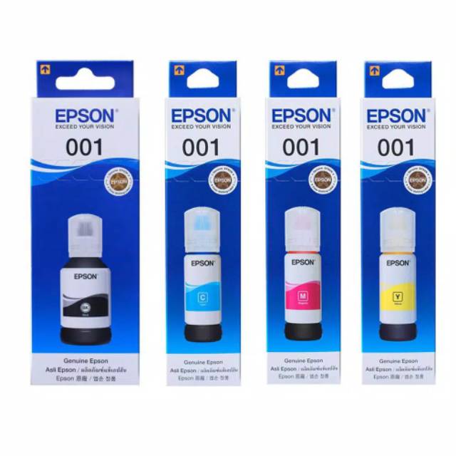 Paket 1 Set Tinta Epson 001 Original untuk L4150 L4160 L6160 L6170 L6190 L6290