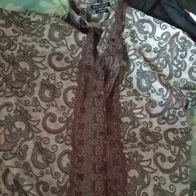 Odza Classic Kemeja Batik Pria Modern Slim Fit Lengan Pendek Pria Durant