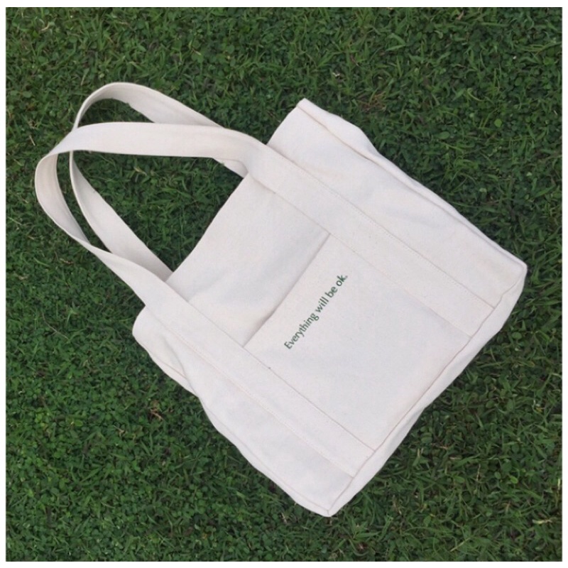 Totebag Everything Will Be Ok | Totebag Kanvas tebal | Totebag Premium