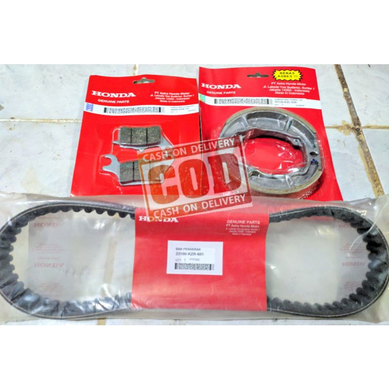 Kampas rem depan belakang Vbelt Vanbelt KZR Honda Vario 125 bohlam Vario Techno cbs vartek esp iss v
