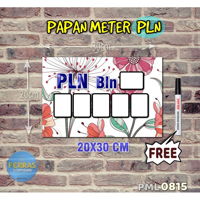 

Ferras Papan Meter Listrik PLN PAM motif Unik - Flower 15