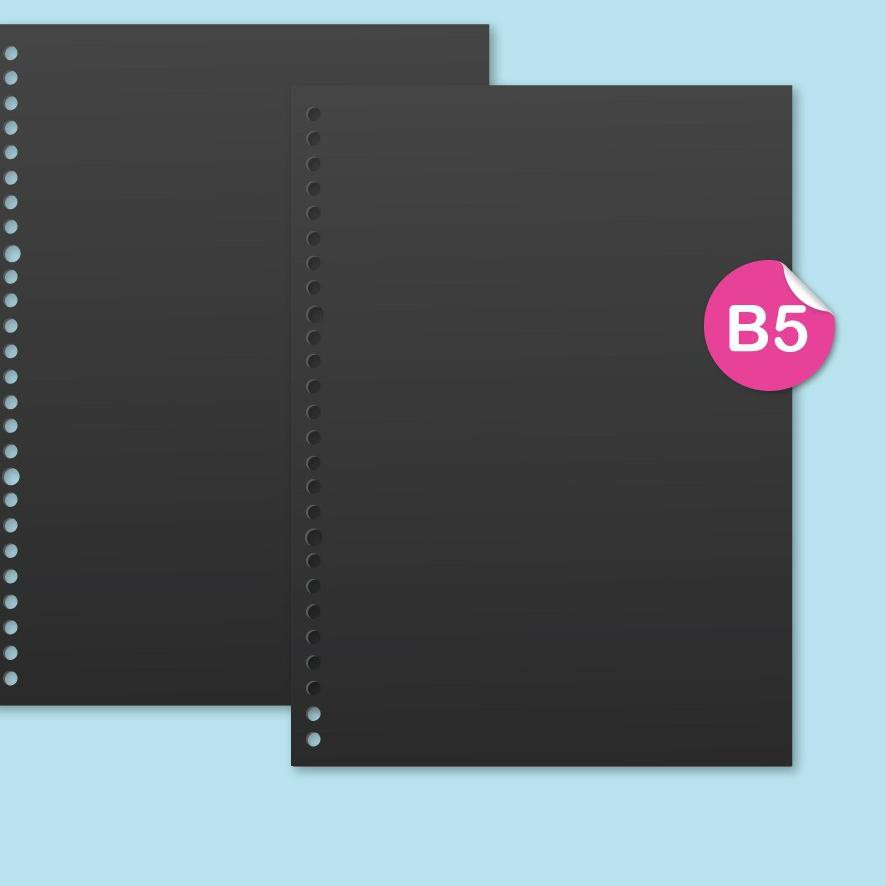 

8PF Loose leaf Hitam B gsm - Black paper 25 lbr/pak Ready Stock