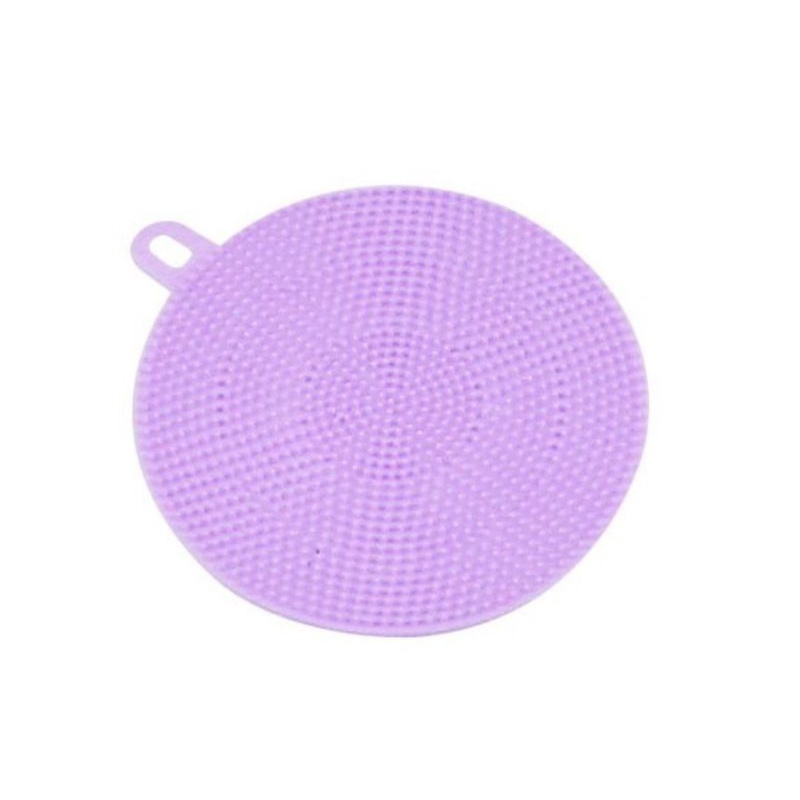 Spon selikon cuci piring bulat ungu