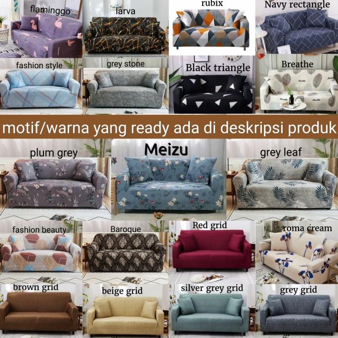 Cover Sofa 3 SEATER Import Sarung Sofa Stretch Kain Sofa 3 Seater