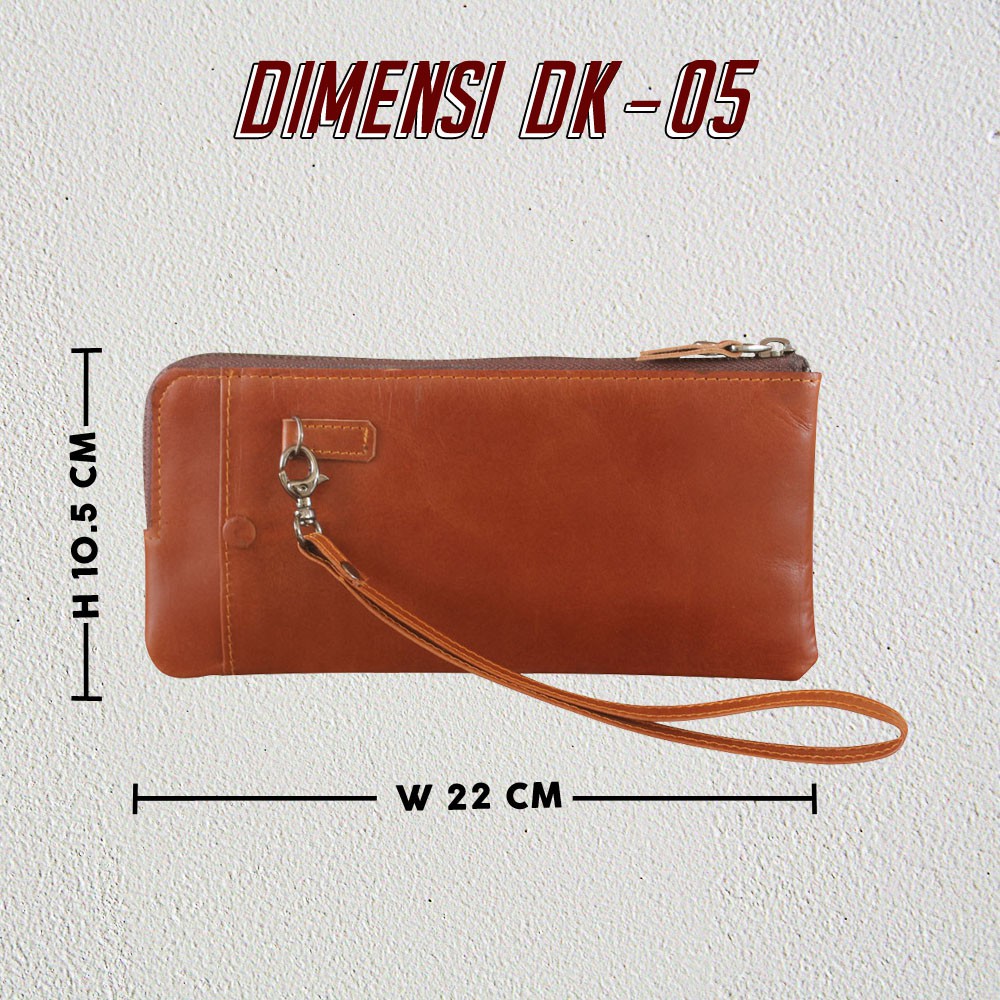 DOMPET KULIT PANJANG UNISEX DOMPET FUNGSIONAL MUAT HP 5 SLOT UANG ANTI RETAK BAHAN KULIT SAPI PREMIUM DK05