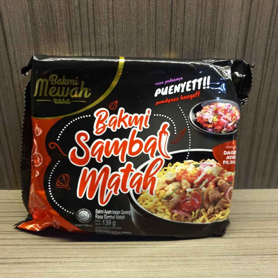 

Bakmi Mewah Bakmi Sambal Matah Bakmi Ayam Instan Goreng 139 Gr