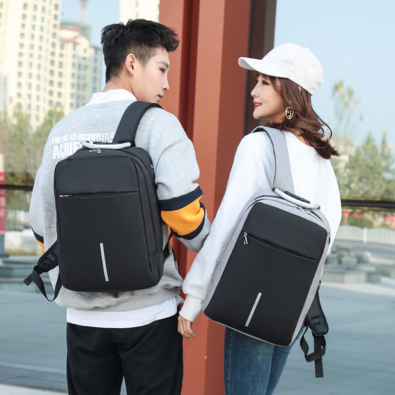 Tas Ransel Anti Maling Travel Bag Import Anti Air Dengan Tempat Laptop USB Slot