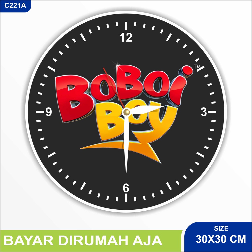 Jam Dinding Boboiboy/jam Dinding Karakter Animasi Super Hero Boboiboy dan Teman C221