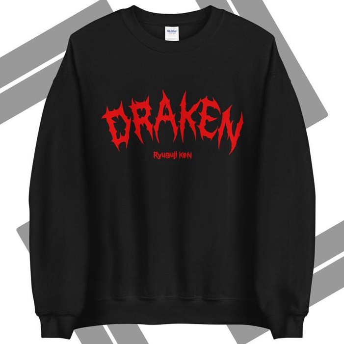 Crewneck Draken Typo Anime Tokyo Revengers Manga Premium Cotton Fleece