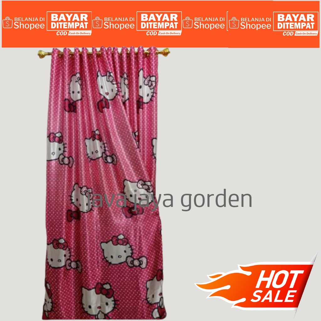 gorden hello kitty blackout import HELLOKITTY HELLO KITTY 1 METER X TINGGI 220 CM JENDELA PINTU MINI