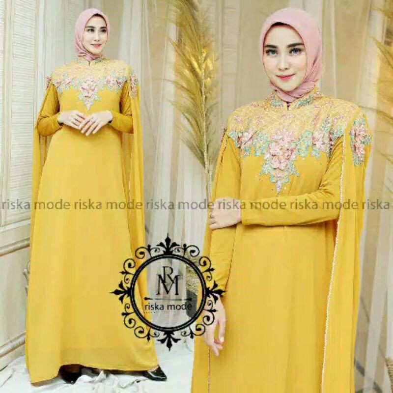 gamis mewah/ gamis terbaru/ ootd/ kaftan terbaru/ kaftan mewah