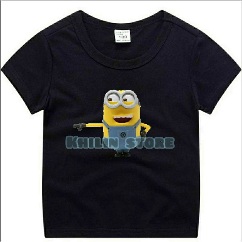 kaos anak minion cwo cwe usia 2-10th baju anak minion katun baju kaos anak anak minion unisex kaos anak premium baju anak minion unisex usia 2-10th original