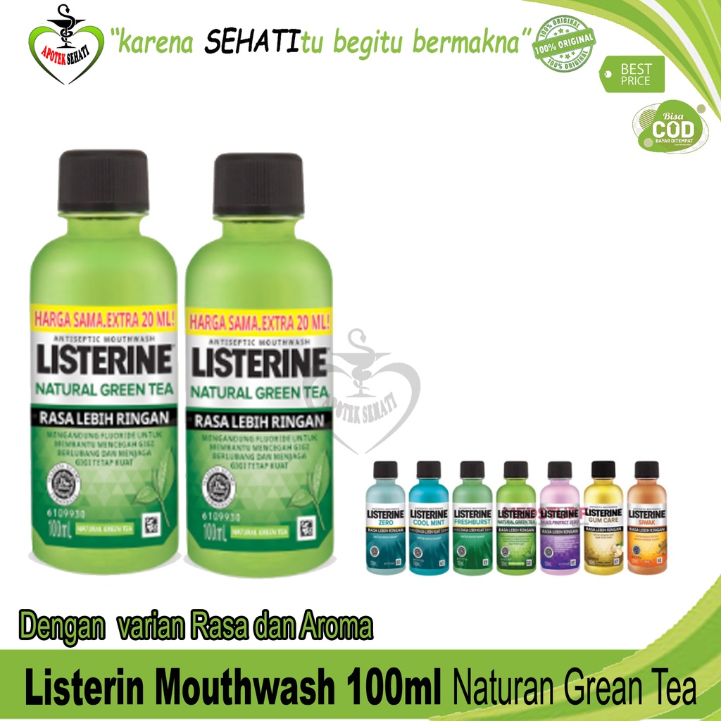 Listerin Obat Kumur 100ml Antiseptik Sariawan Bau Mulut Mouthwash