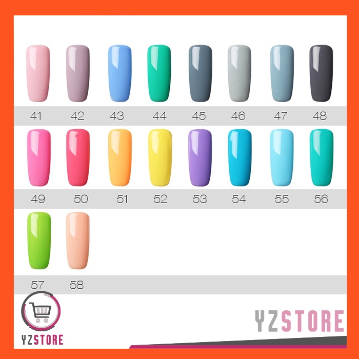 Kutek Gel Nail Polish UV LED Rosalind Solid Series 41-58 YZ92