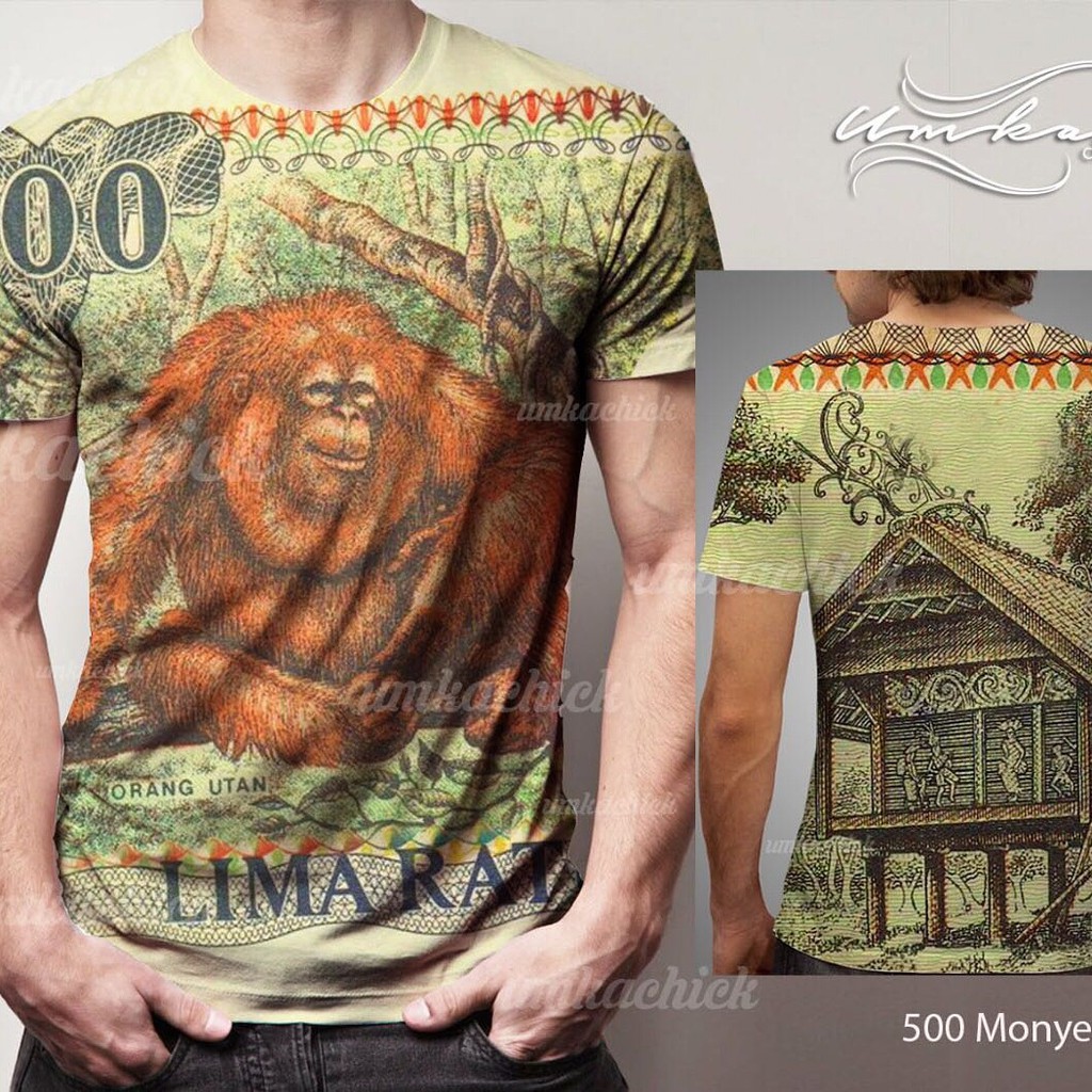 KAOS UMKACHICK FULLPRINT 500 MONYET RUPIAH
