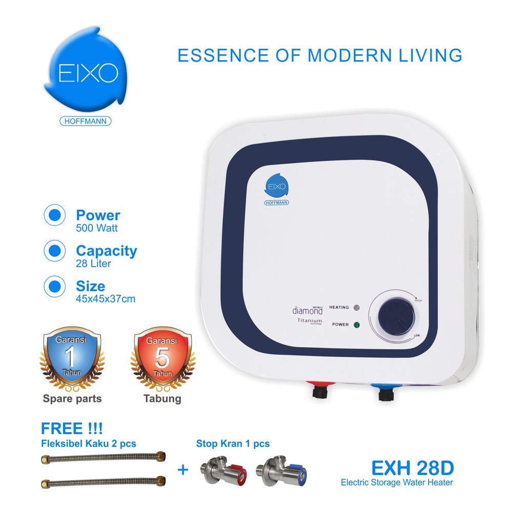 EIXO Hoffmann EXH 28D Electric Storage Water Heater 28L Pemanas Air Listrik 28 Liter