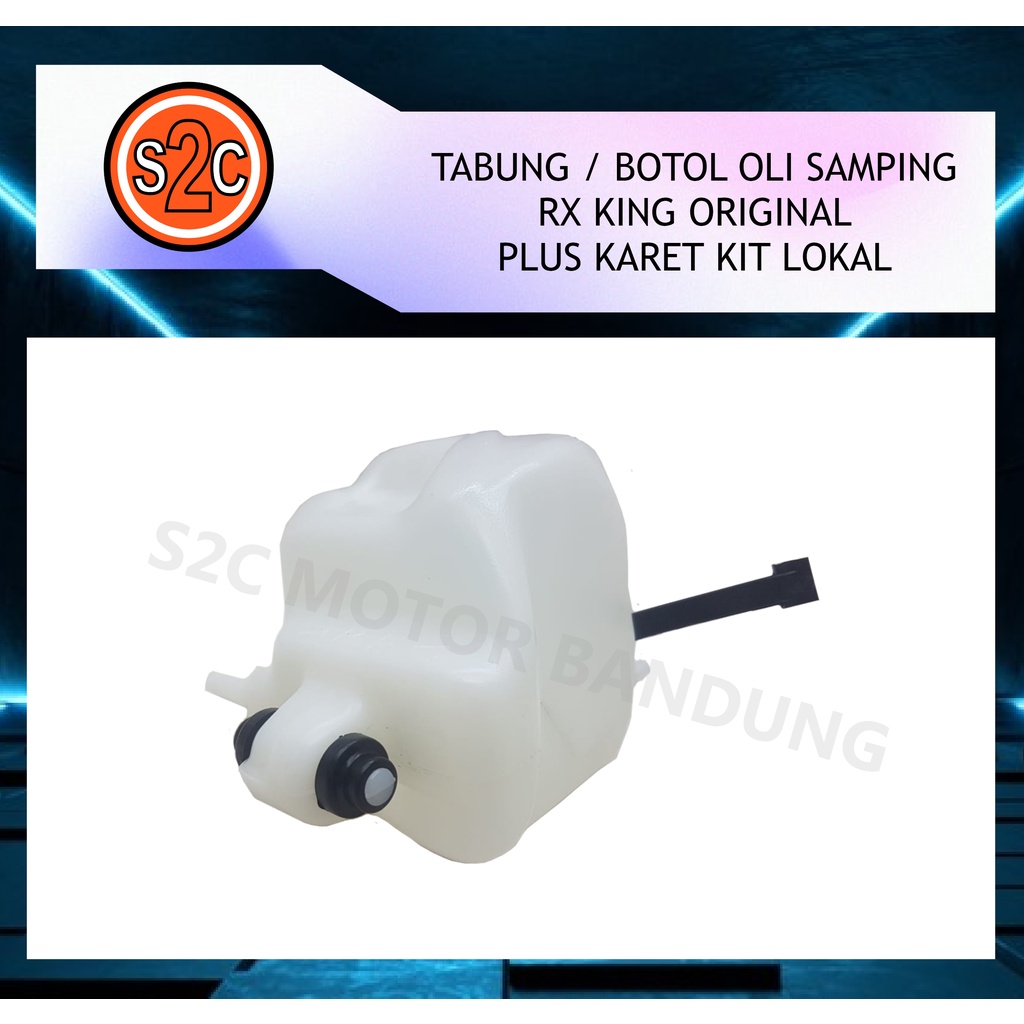BOTOL TABUNG OLI SAMPING RX KING RXKING ORIGINAL PLUS KARET SET LOKAL-2