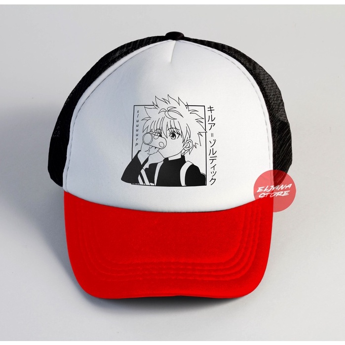 Killua Hunter x Hunter / Topi Anime / Demon Slayer / Topi Jaring Distro / Topi Premium / Topi Sablon