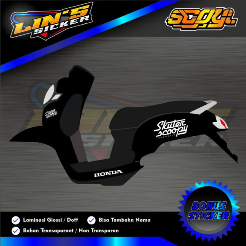 striping scoopy new 2018 transparan costum TRDL