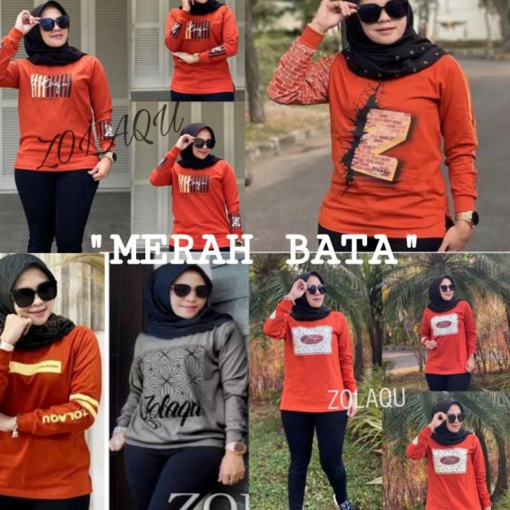 Ter terlaris kaos wanita Zolaku kaos putih zolaqu merah bata kaos zolaqu Jaya fashion top .