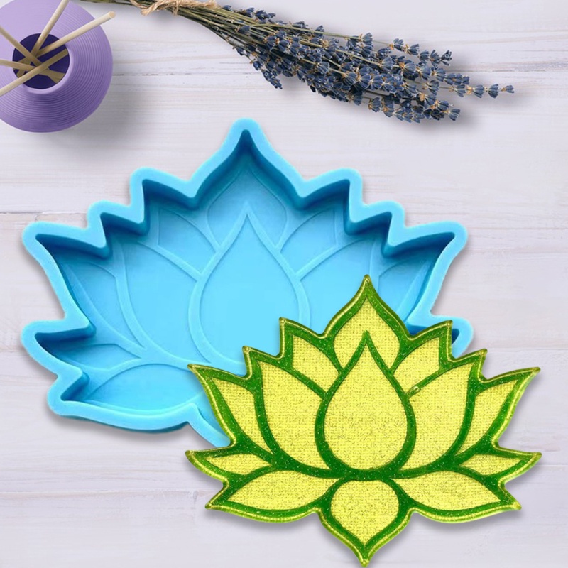 SIY  Lotus Flower Coaster Epoxy Resin Mold Cup Mat Silicone Mould DIY Crafts Decorations Making Tools