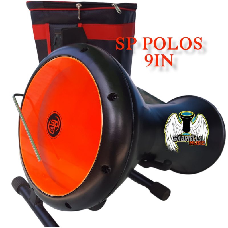 DARBUKA 9 INC HITAM POLOS TAS+KUNCI L