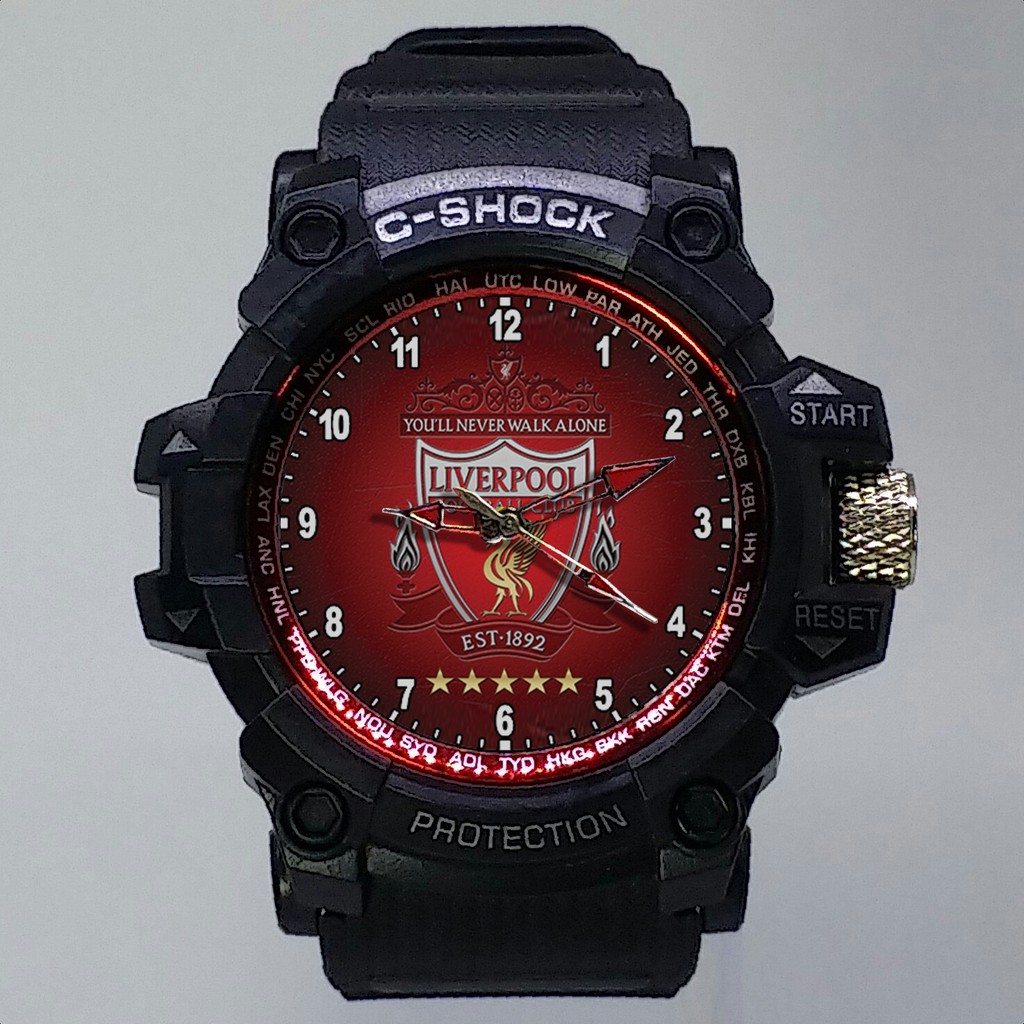 (EXCLUSIVE BOOSQU) JAM TANGAN LIVERPOOL LIST MERAH - 1