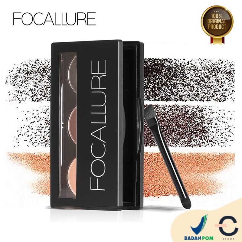 [ORI &amp; BPOM] FOCALLURE Eye Brows Powder-Eyebrow Kit FA04