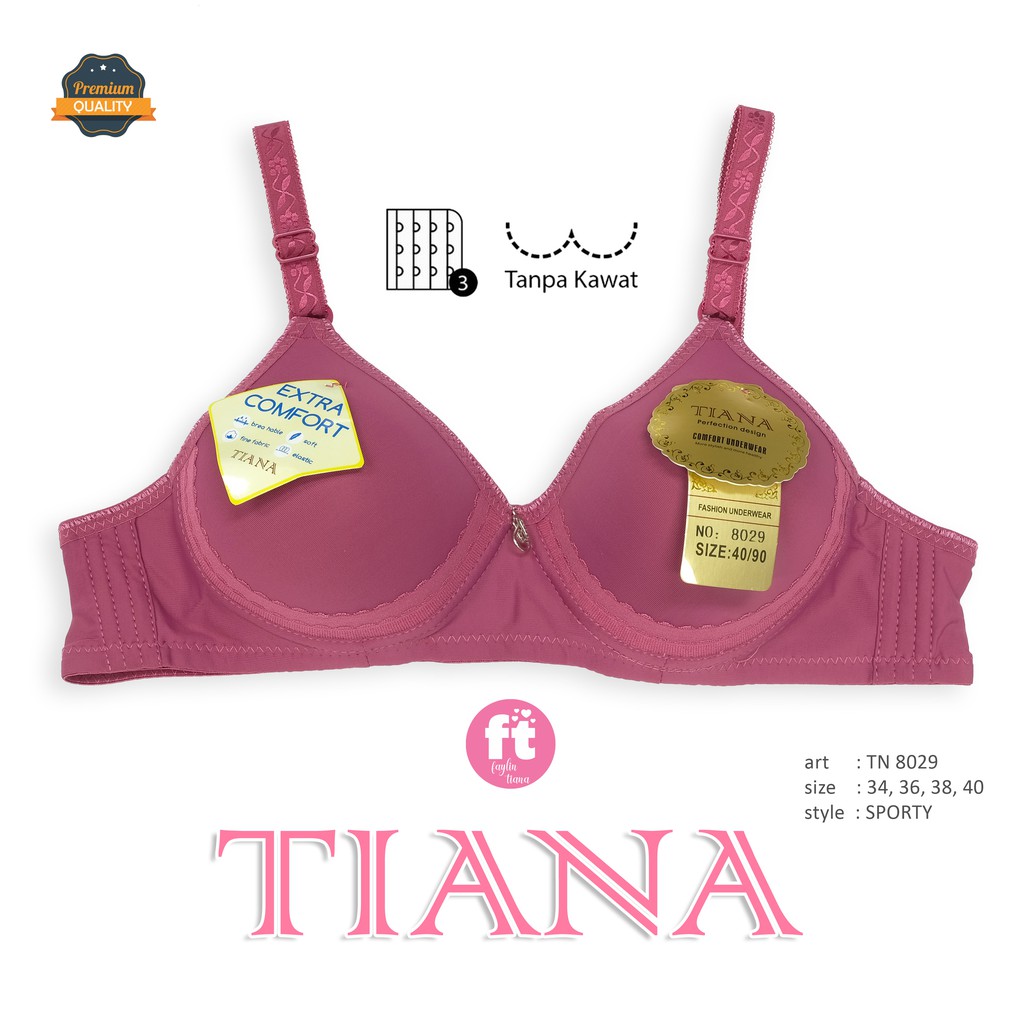 TIANA | BRA Cup B TANPA KAWAT KAIT 3 / BH Cup B KAIT 3 / art TN 8029