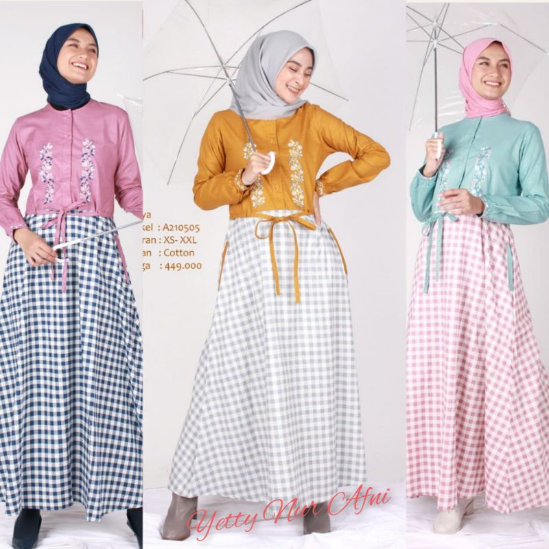 Gamis  DANNIS A210505 / Gamis Dewasa / Baju Gamis Wanita