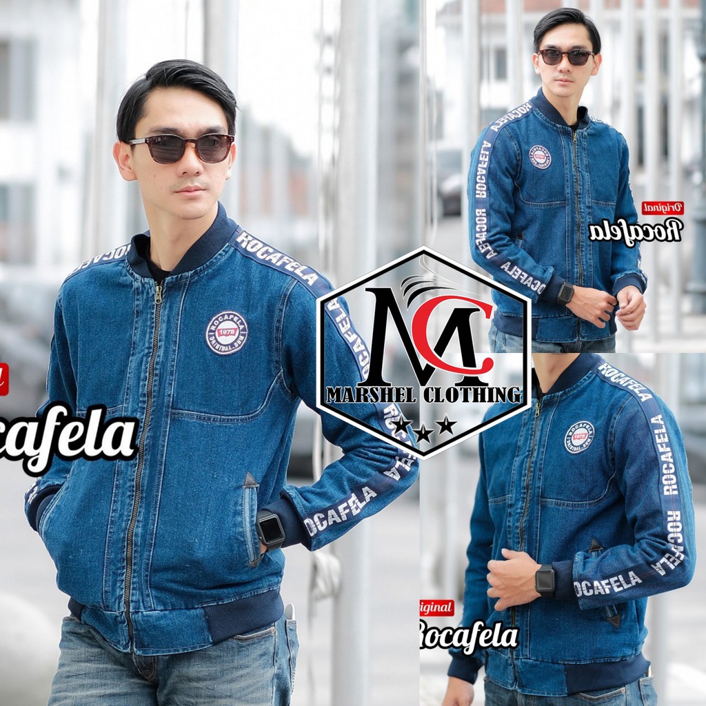 RCL - Jaket Bomber Jeans The Riddick Tebaru - Jaket Jeans Riddick Original Rocafela