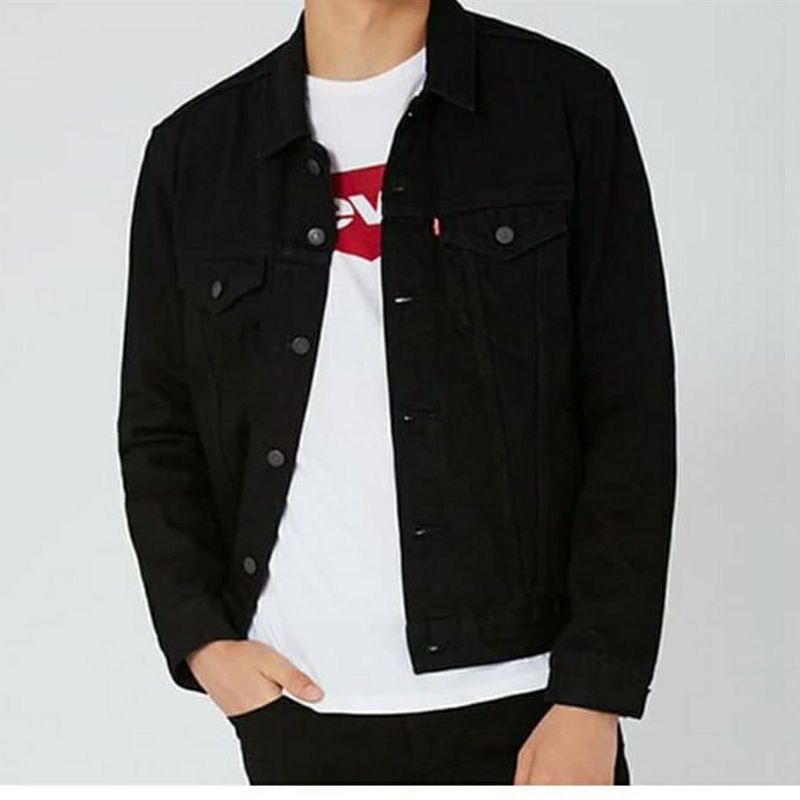 JAKET JEANS TEBAL/JAKET LEVIS HITAM