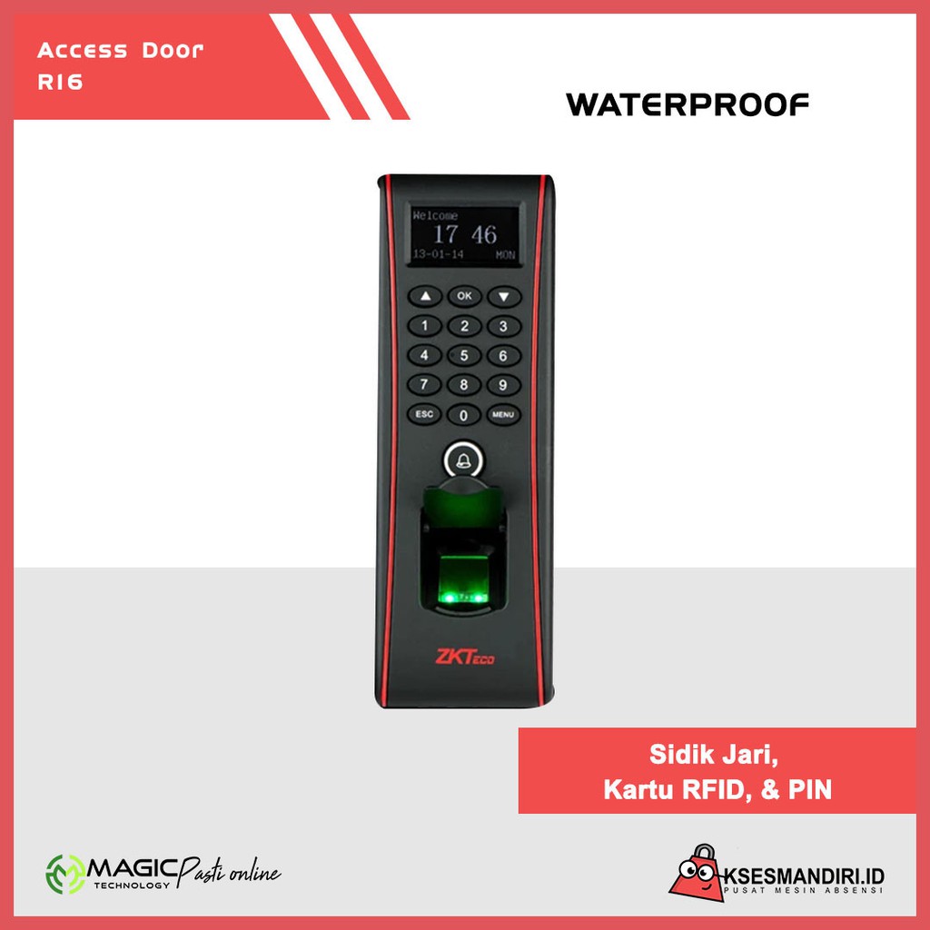 Fingerprint Mesin Absensi Access Door Magic R17 Water Proof