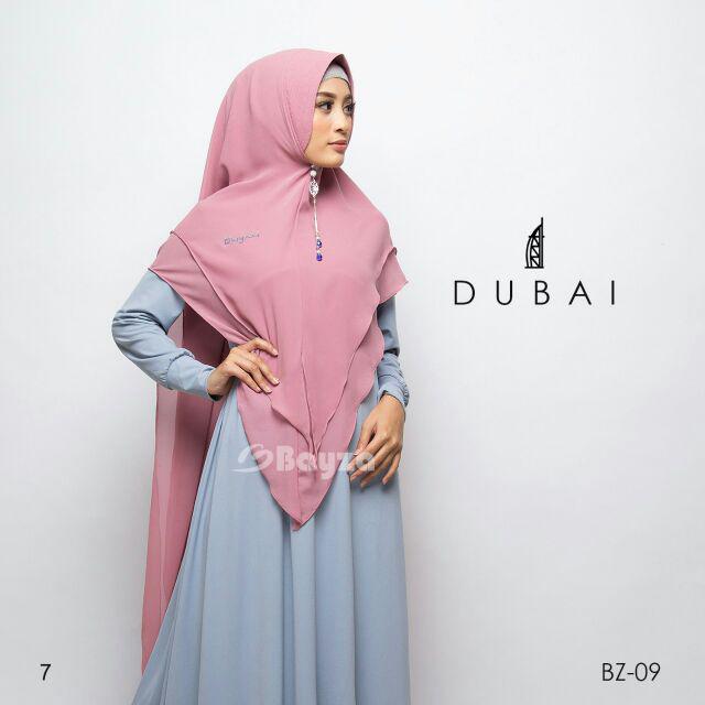 CLEARANCE SALE !!! Khimar Dubai ORIGINAL BAYZA HIJAB-dusty pink