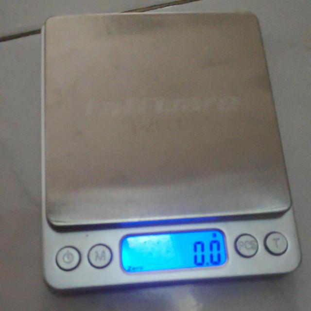 Timbangan Dapur Mini Digital Platform Scale 1kg 0.1g - I2000 - Silver Omhakfsv