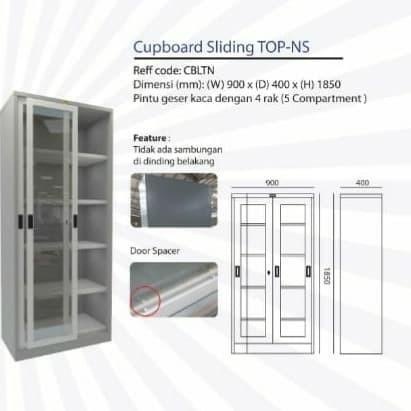 

Cabinet / Lemari Arsip Besi Pintu Geser Kaca Top By Datascrip Murah