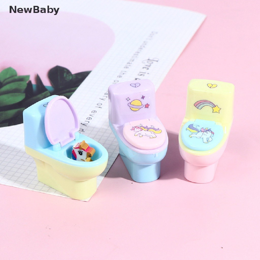 2pcs Rautan Pensil Bentuk Kartun Toilet Kreatif Untuk Stationery Kantor