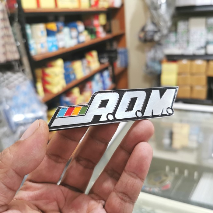 Jual Emblem Aom Automatic Oil Mixture Vespa Pxe Excel Spartan Shopee Indonesia