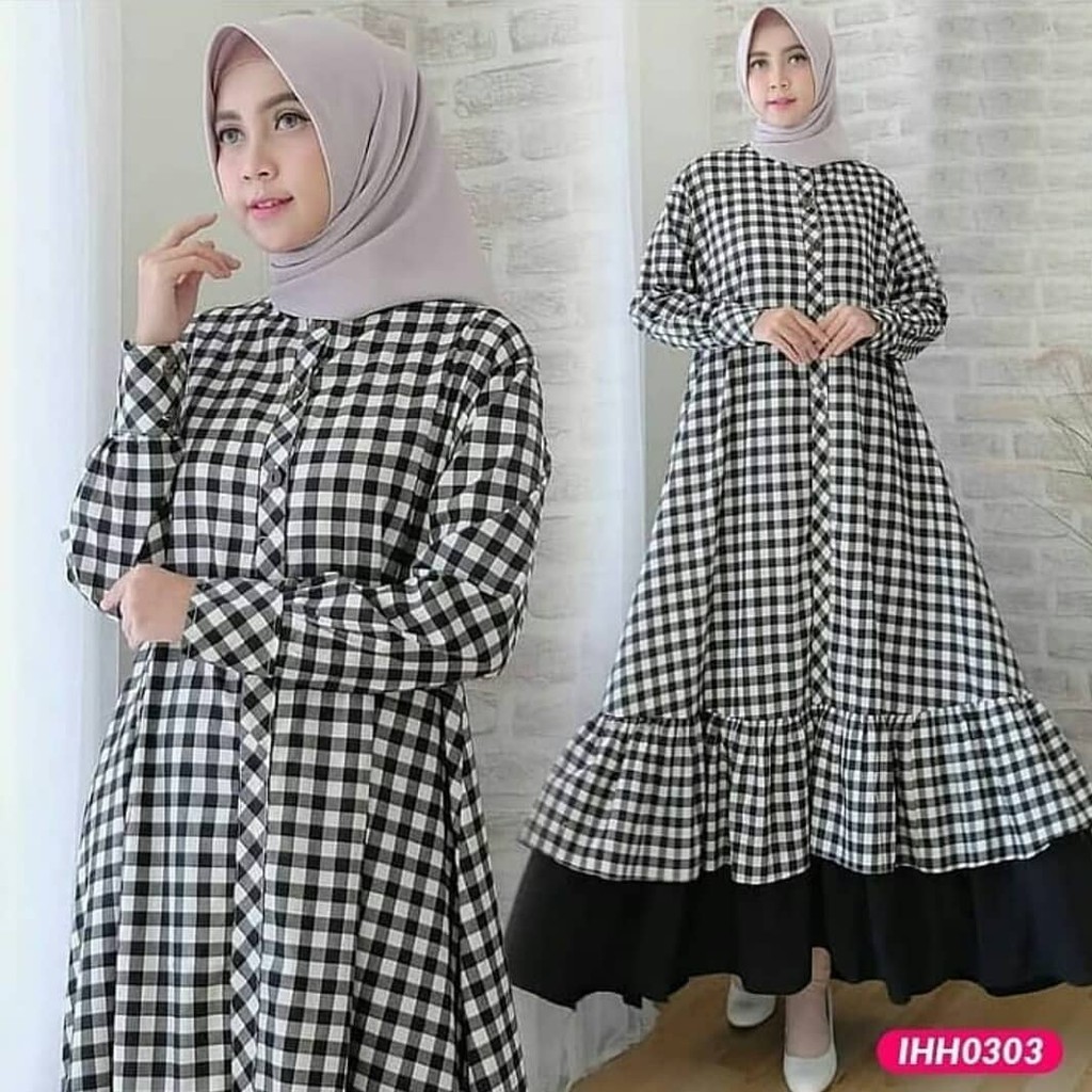 Baju Original Termurah MCL KARINA MAXI Dress Muslim Modern Panjang Hijab Fashion Wanita Gamis 2018