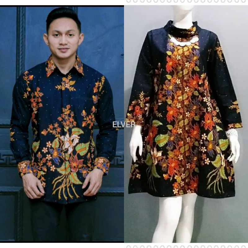 COUPLE BATIK MODERN TUNIK KEMEJA EMALL KELIR UNGGUL JAYA