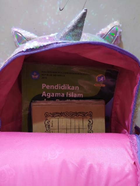 Tas sequin anak SD / bisa buku tematik