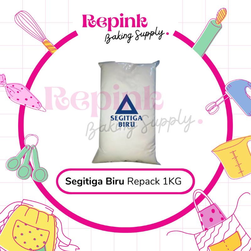 

Segitiga Biru Repack 1KG | Tepung Terigu Segitiga Biru 1kg